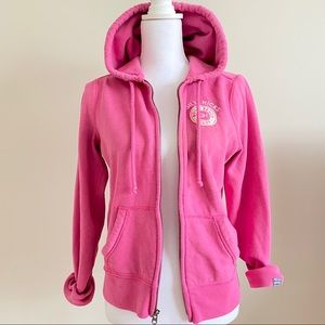 Hollister Gilly Hicks Logo Pink Fleece Hoodie